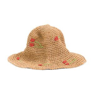 NEW LULLA COLLECTION BY BINDYA Cherry Bucket Hat for women tan 252